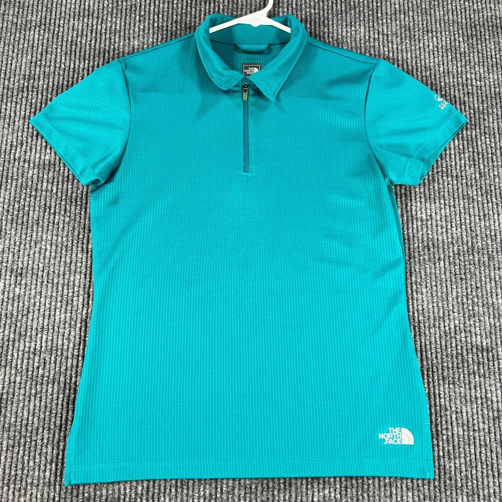 The North Face Polo Shirt Womens Small Green Short Sleeve Golf Outdoor Casual